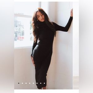Long Sleeve Turtleneck Maxi Dress